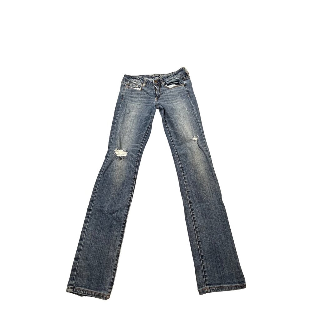 American Eagle Outfitters Womens Sz 6 Skinny Stretch Jeans Medium Wash W28 L29.5